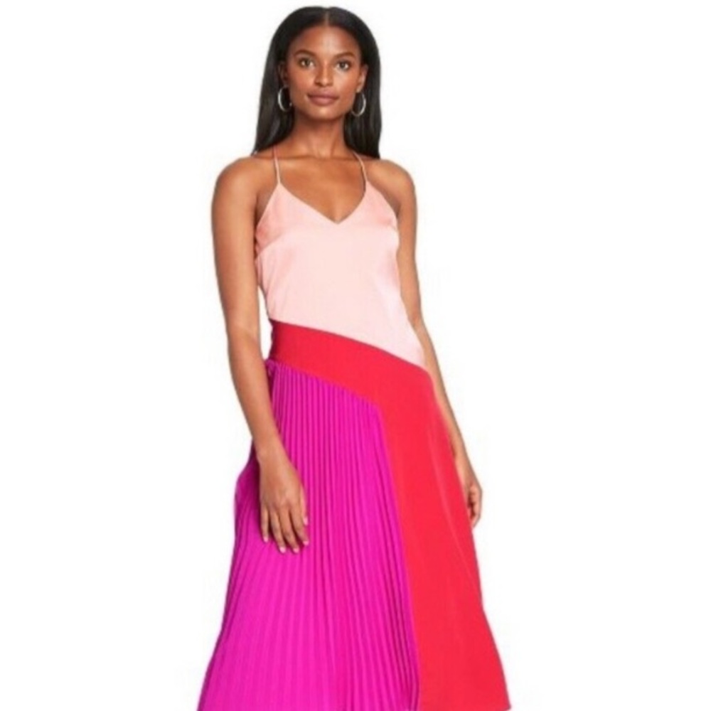 Cushnie Colorblock Pleated Dress (NWOT)